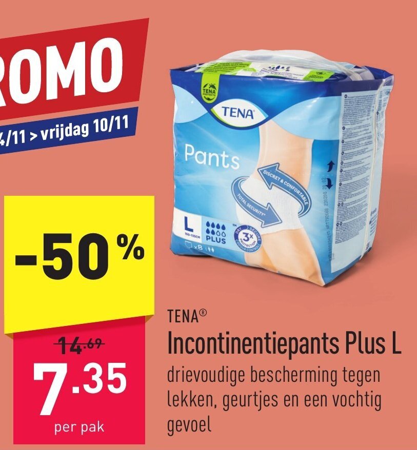 ΤΕΝΑ Incontinentiepants Plus L promotie bij ALDI