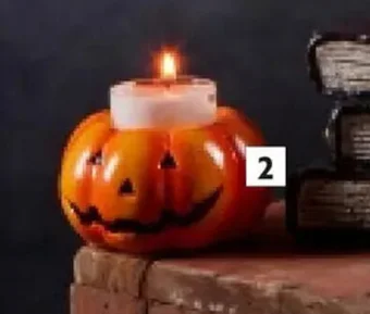 Colruyt Theelichthouder pompoen 7,7 x 8 x 4,5 cm aanbieding