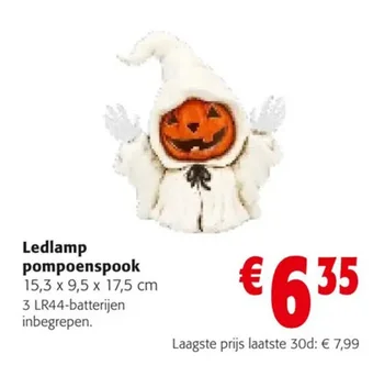 Ledlamp pompoenspook 15,3 x 9,5 x 17,5 cm