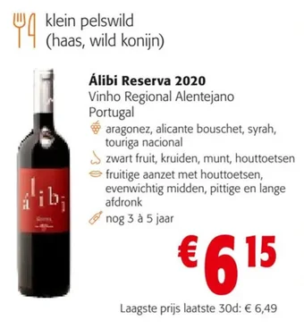 Colruyt Álibi Reserva 2020 aanbieding
