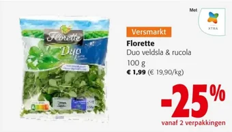 Colruyt Florette Duo veldsla & rucola 100 g aanbieding