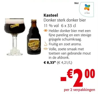 Colruyt Kasteel Donker sterk donker bier 11 % vol 6 x 33 cl aanbieding