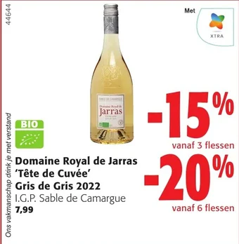 Colruyt Domaine Royal de Jarras 'Tête de Cuvée' Gris de Gris 2022 aanbieding