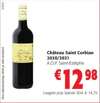 Colruyt Château Saint Corbian 2020/2021 aanbieding