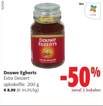 Colruyt Douwe Egberts Extra Dessert oploskoffie 200 g aanbieding
