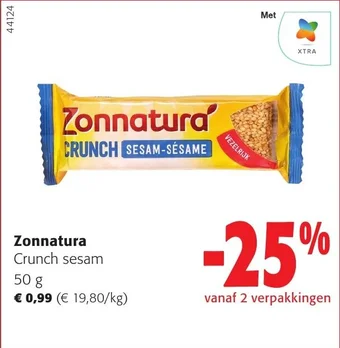 Colruyt Zonnatura Crunch sesam 50 g aanbieding
