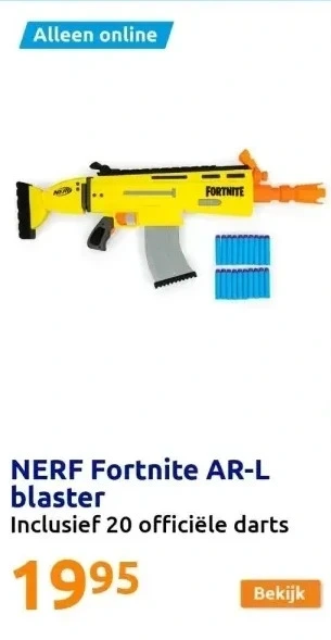 Action Nerf fortnite ar-l blaster aanbieding