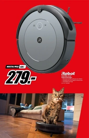 MediaMarkt Irobot robotstofzuiger roomba i1 (i1158) aanbieding