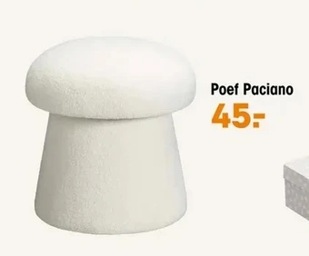 Kwantum Poef paciano aanbieding