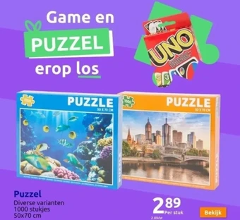 Action Puzzel aanbieding