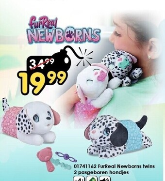 ToyChamp 01741162 furreal newborns twins 2 pasgeboren hondjes aanbieding