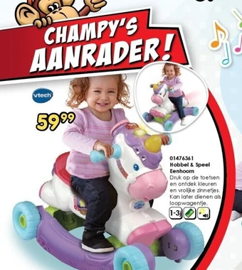 ToyChamp 01476361 hobbel & speel eenhoorn aanbieding