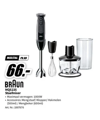 MediaMarkt Braun household staafmixer multiquick 5 vario (mq5235) aanbieding