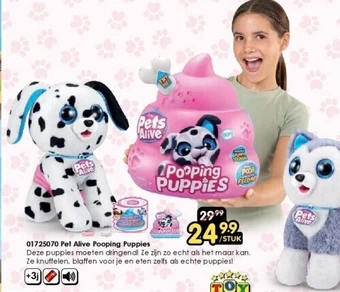 ToyChamp 01725070 pet alive pooping puppies aanbieding