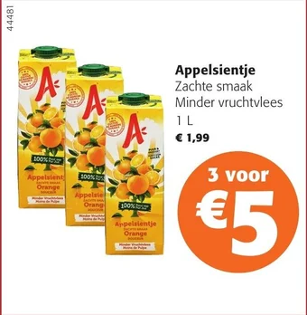 Colruyt Appelsientje Zachte smaak Minder vruchtvlees 1 L aanbieding