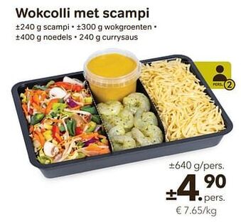 Bon Ap Wokcolli met scampi aanbieding