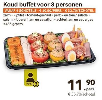 Bon Ap Koud buffet voor 3 personen aanbieding