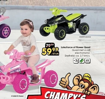 ToyChamp Lokoforce of flower quad aanbieding
