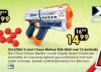 ToyChamp 01657883 x-shot chaos meteor rxb-0060 met 12 dartballs aanbieding