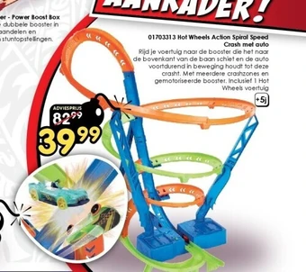 ToyChamp 01703313 hot wheels action spiral speed crash met auto aanbieding