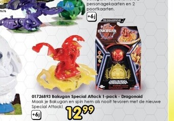 ToyChamp 01726893 bakugan special attack 1-pack - dragonoid aanbieding