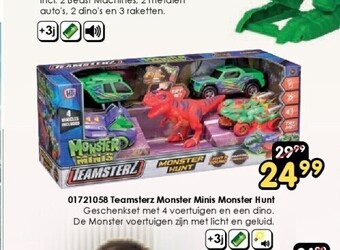 ToyChamp 01721058 teamsterz monster minis monster hunt aanbieding