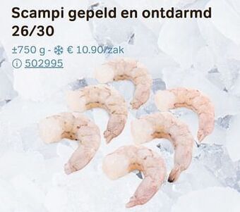 Bon Ap Scampi gepeld en ontdarmd 26-30 aanbieding