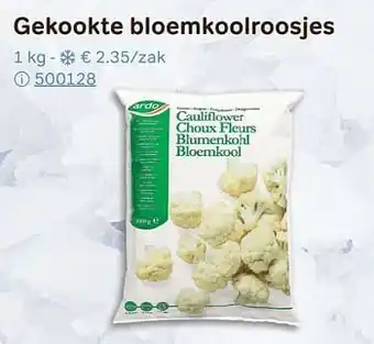 Gekookte bloemkoolroosjes