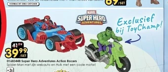 ToyChamp 01683448 super hero adventures action racers aanbieding