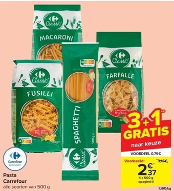 Carrefour Pasta carrefour aanbieding