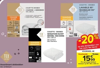 Carrefour Assortiment dekbedden aanbieding