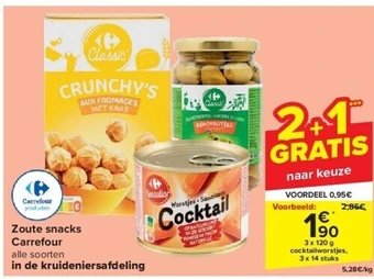 Carrefour Zoute snacks carrefour aanbieding