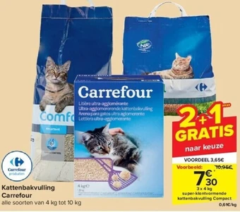 Carrefour Kattenbakvulling carrefour aanbieding