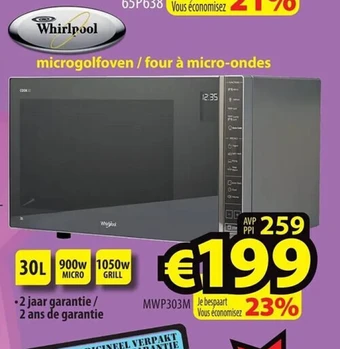 ElectroStock Whirlpool microgolfoven/four à micro-ondes aanbieding