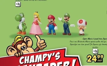 ToyChamp Super mario 5-pack 6cm figuren aanbieding