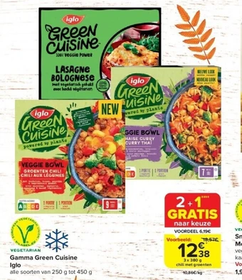 Carrefour Gamma green cuisine iglo aanbieding