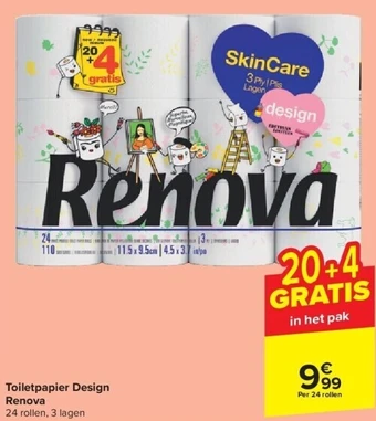 Carrefour Toiletpapier design renova aanbieding