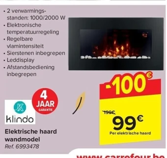 Elektrische haard wandmodel