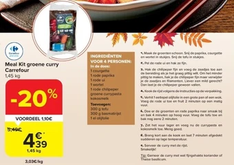 Carrefour Meal kit groene curry carrefour aanbieding