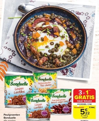 Carrefour Peulgroenten bonduelle aanbieding