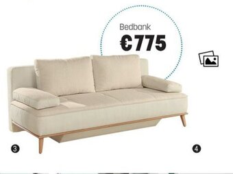 BE-Okay Bedbank in stof 200 x 75 x 100/155 cm aanbieding
