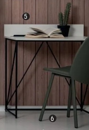 Bureautafel in zwart/wit 80 x 86 x 48 cm