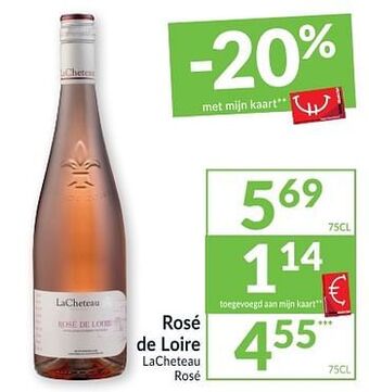 Intermarché Rosé de loire lacheteau rosé aanbieding