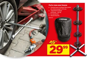 Mr Bricolage Porte roues avec housse aanbieding