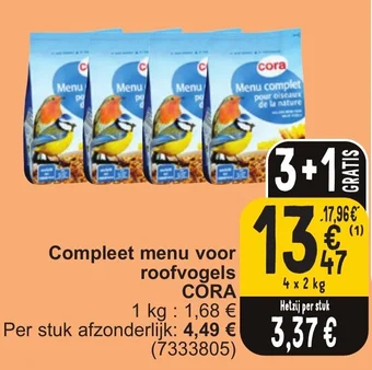 Cora Compleet menu voor roofvogels aanbieding