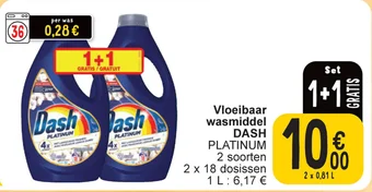 Cora Vloeibaar wasmiddel DASH aanbieding