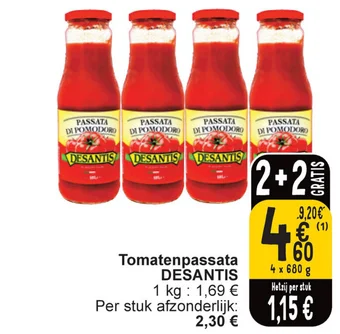Cora Tomatenpassata DESANTIS aanbieding