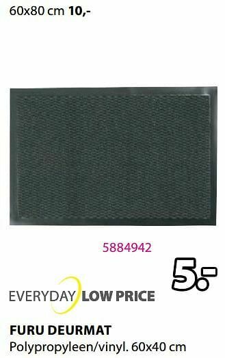 Jysk Furu deurmat aanbieding