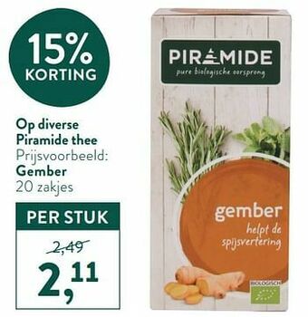 Holland & Barrett Gember aanbieding