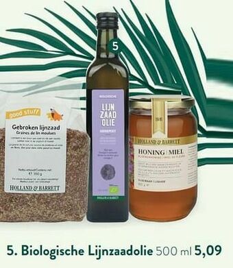 Holland & Barrett Biologische lijnzaadolie aanbieding
